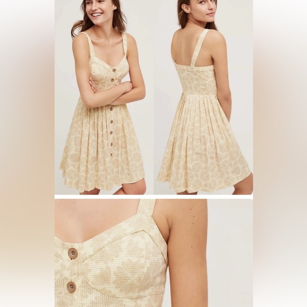 Anthropologie Cafe Button Dress 00p